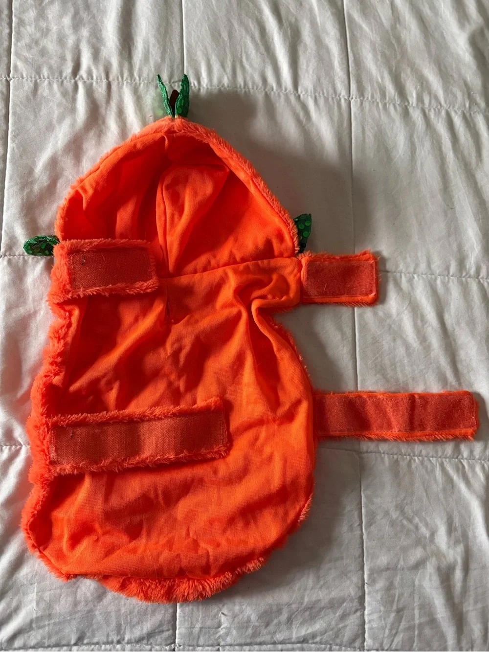 Small Dog/Large Cat Orange Pumpkin Costume w/ Velcro Straps